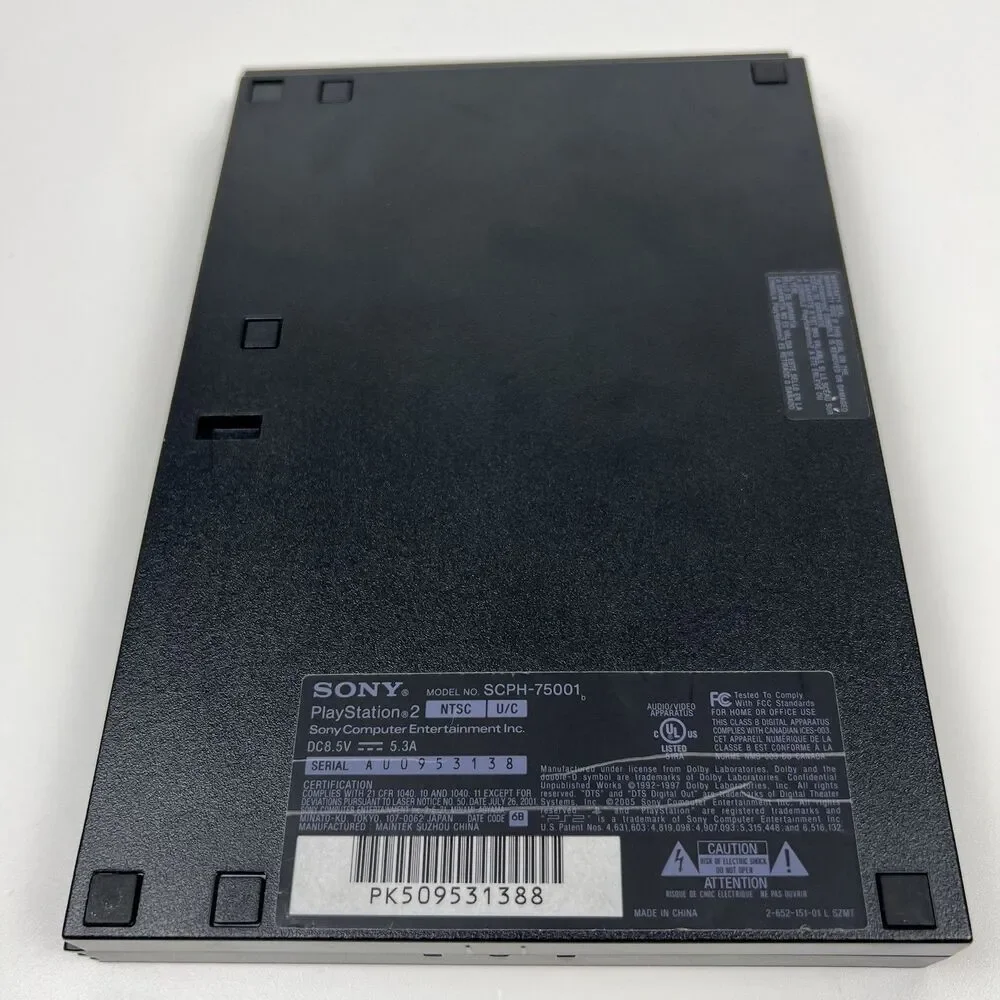 Sony PlayStation 2 PS2 Slim SCPH-75001 Console w/ Cords Tested Working - Picture 8 of 8